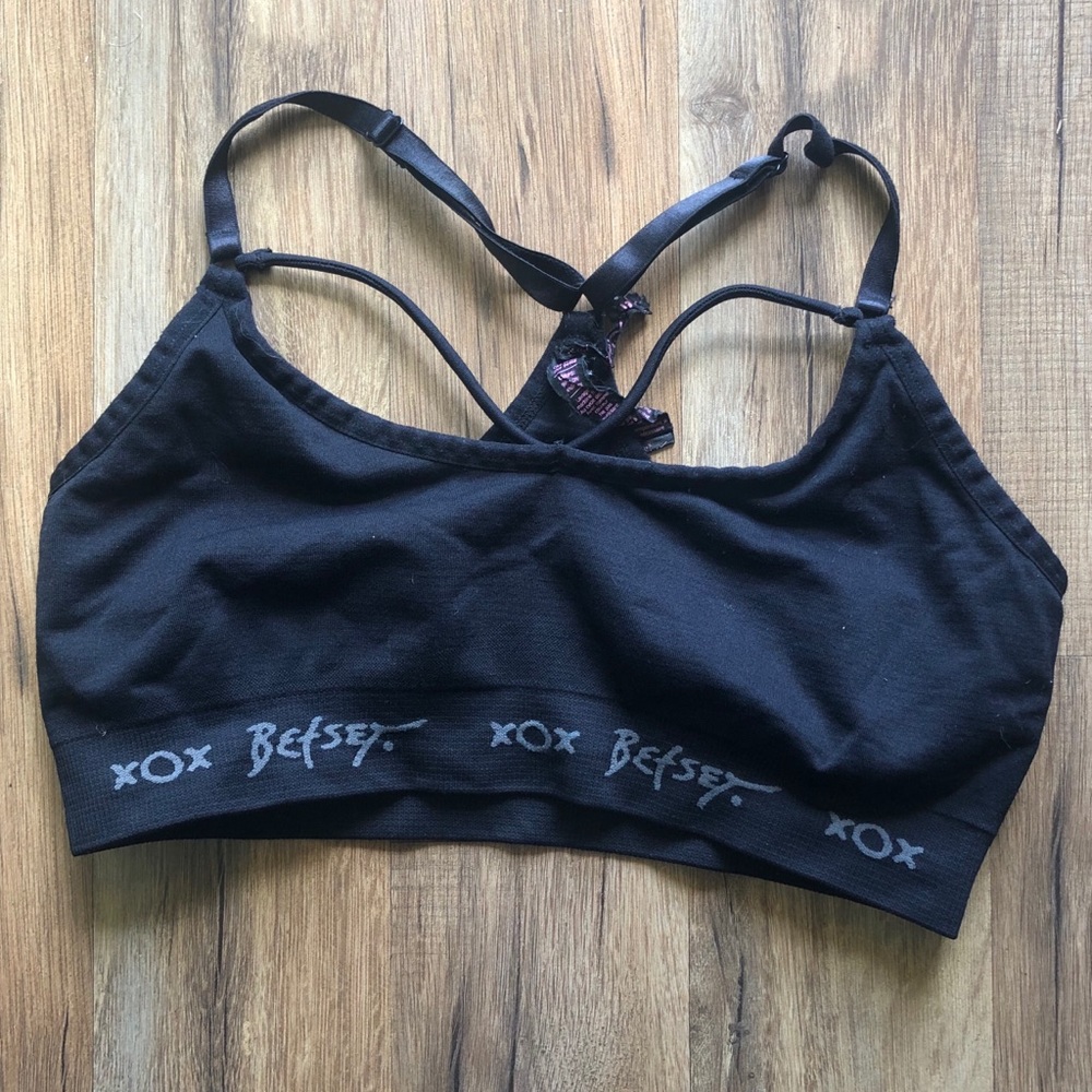 Betsy Johnson Black Bra, Medium